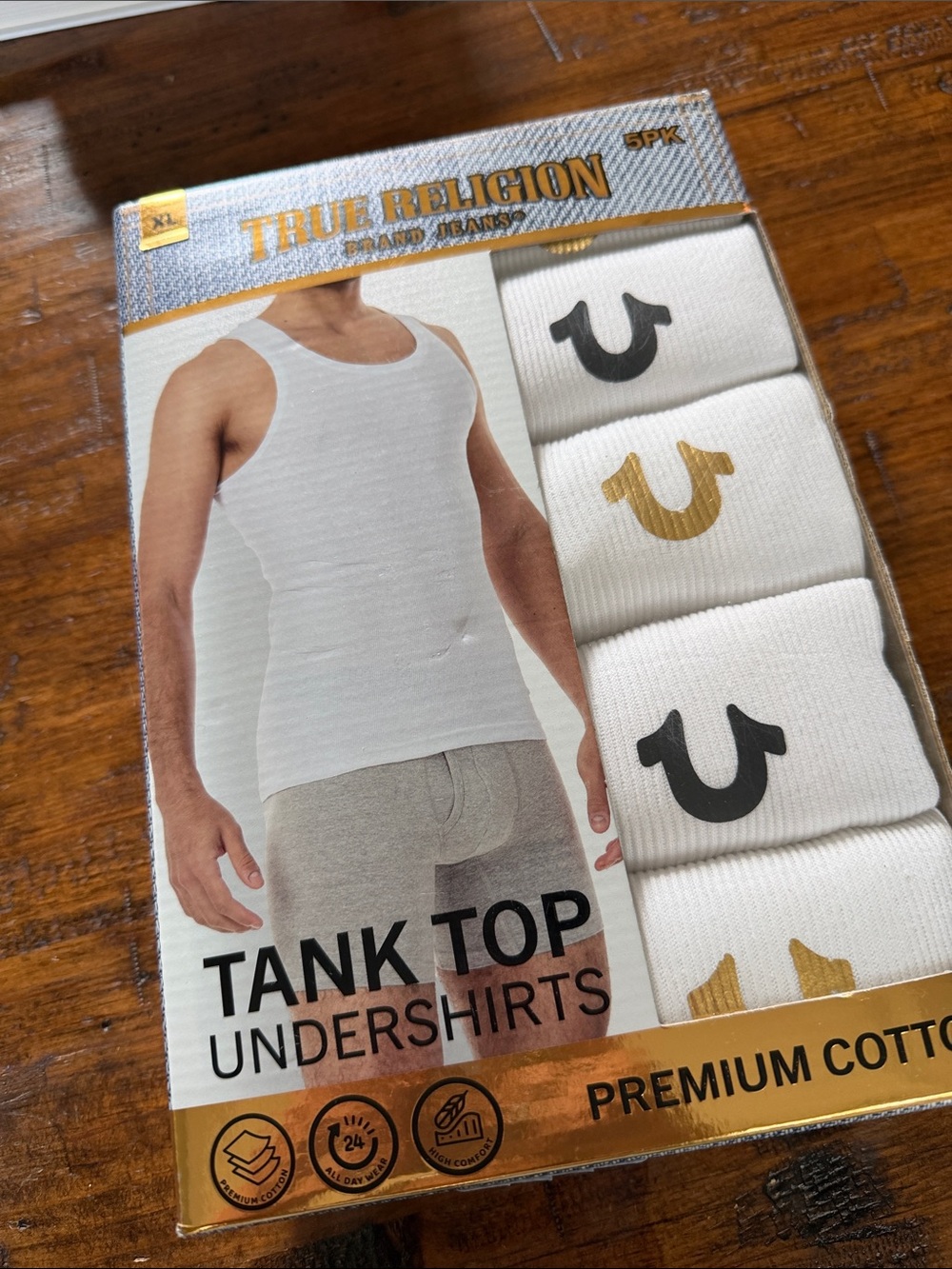 True Religion XL Tank Tops / Undershirts 5 Pack